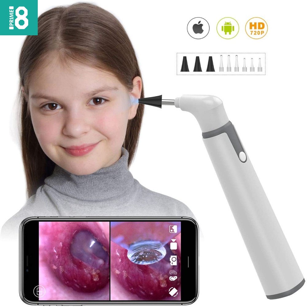 3.9mm 720P HD WiFi Ear Scope Câmera De Ouvido Otoscópio Sem Fio Com 6 Luzes LED Para Crianças E Adultos Suporte Android IOS