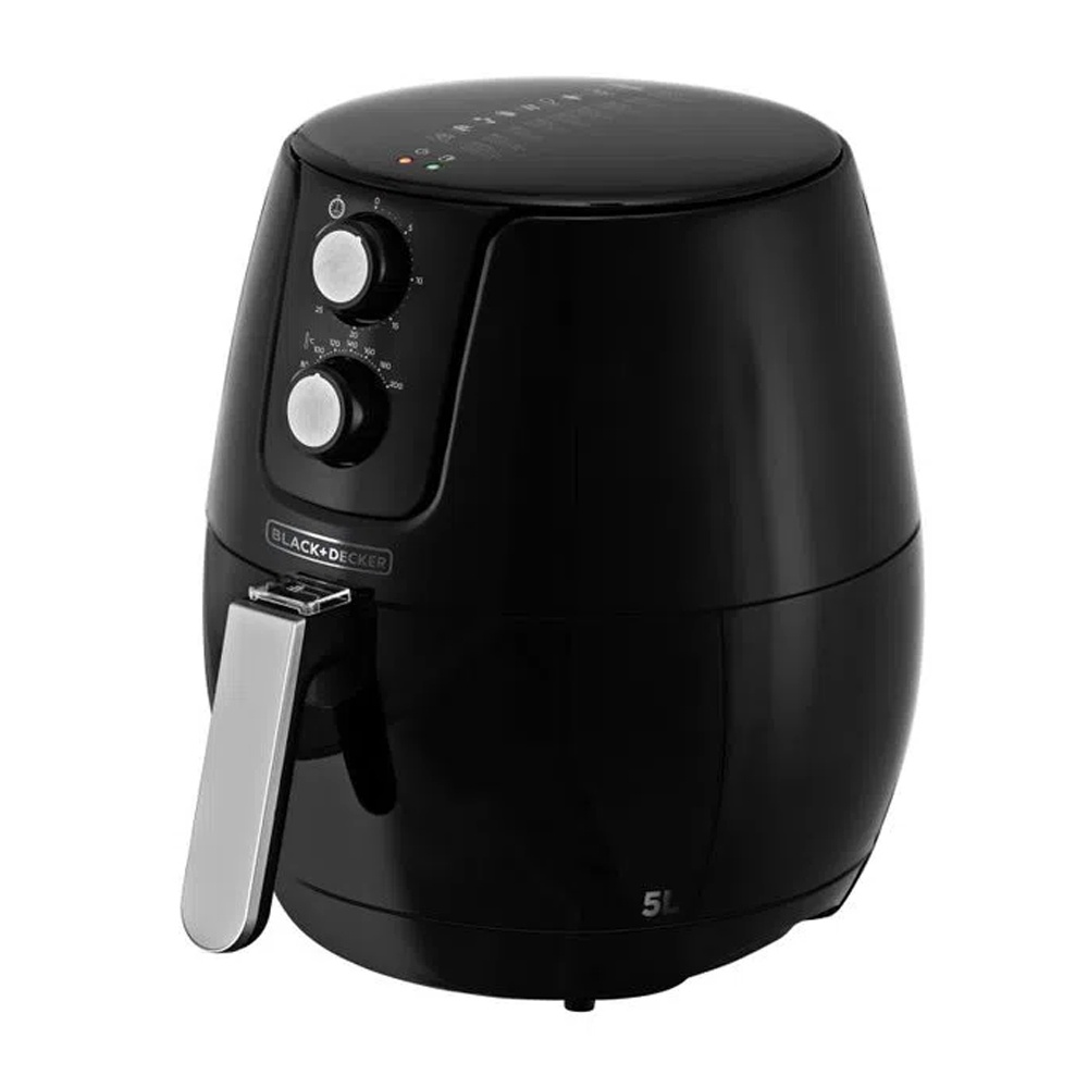Fritadeira Elétrica Air Fryer Black+Decker AFM5 5 Litros 1400w Sem Óleo Grade Timer 30 Minutos