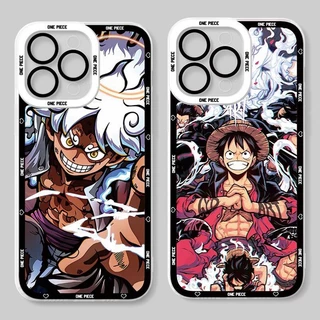 Estojo Para iPhone 14 13 11 12 Pro Max Mini X XR XS 6 6s 7 8 Plus SE 2020 Proteção Total Popular Luffy One Piece Transparente TPU Tampa Do Telefone