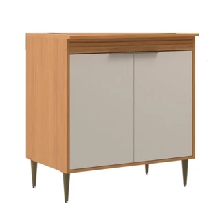 Balcão Móveis Sul 5309 Francini 80cm 2 Portas Com Tampo
