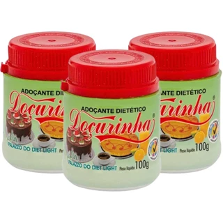 Kit 3 Doçurinha Adoçante Dietético Pote 100gr