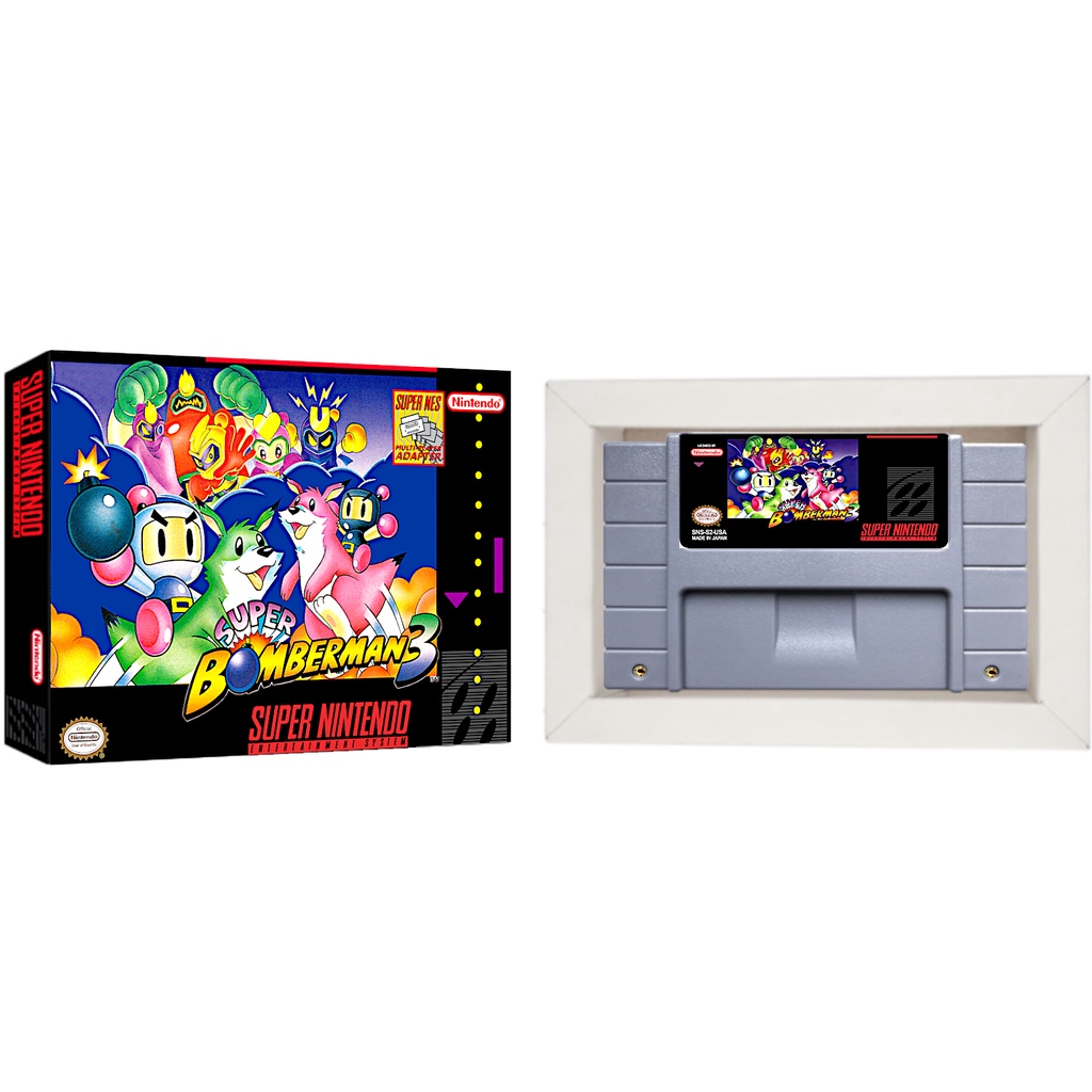 Cartucho Super Bomberman 3 com Caixa e Berço