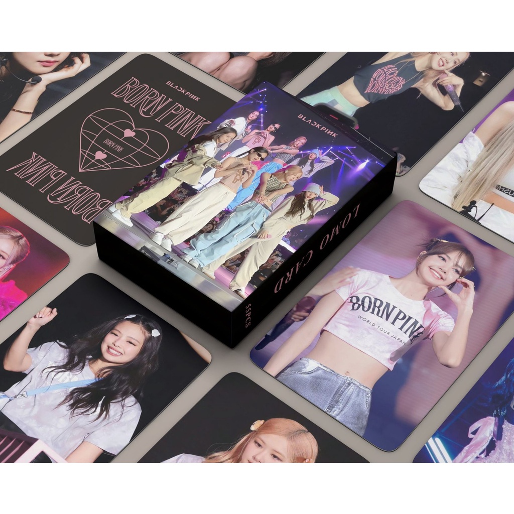KPOP 55pcs/BOX BLACKPINK Photocard Nascido No Mundo Rosa Tour