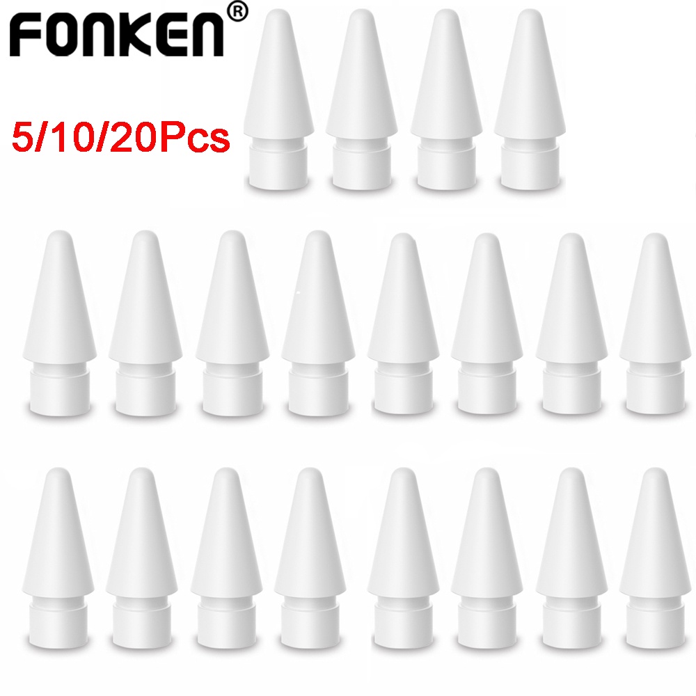 Fonken 20pcs Bico De Lápis De Maçã Para Pontas 1a Geração 2a Substituição Da Caneta Stylus