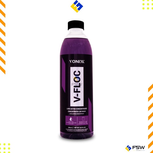 Shampoo Automotivo Neutro Concentrado V-floc 500ml Vonixx