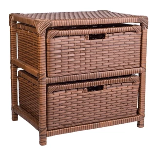 Gaveteiro Sintético Organizador Artesanal 2 Gavetas 39x38x28