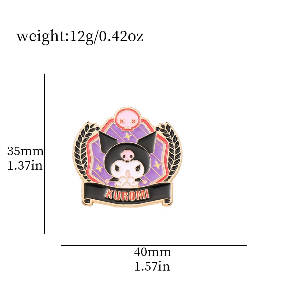 Sanrio Metal Badge Cute Cartoon Kulomi Canela Broche De Esmalte Para Cães De Acessórios Bolsas De Jóias Estudantes | Shopee Brasil
