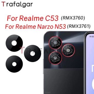 Para Realme C53 C53 Tampa Traseira Da Lente De Vidro Câmera Narzo N53 RMX3760 RMX3761 Substituição Com Adesivo