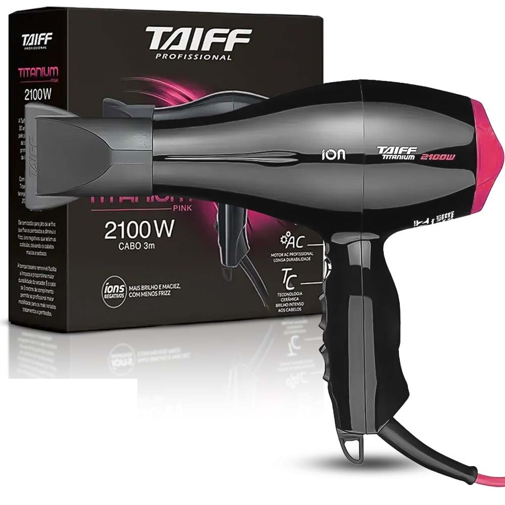 Secador para Cabeleireiro Titanium 2100w - Taiff 127v, Taiff, Secadores,  Chapas e Termocera, Rekint's Cosméticos