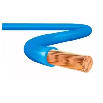 Fio Elétrico Cabo Flexível 10mm Azul Metro 750v
