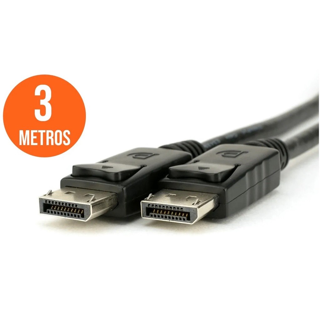 Cabo Adaptador Displayport P/ Displayport 3 Metros