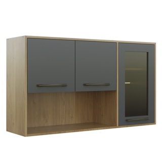Armário Aéreo Áustria 120cm 2 Portas em MDP Valdemoveis