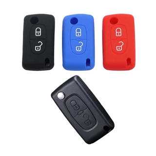 Capa De Silicone Para Carro Remoto 2Buttton Chave Peugeot 107 207 307 308 407 607 3008 5008 Acessórios