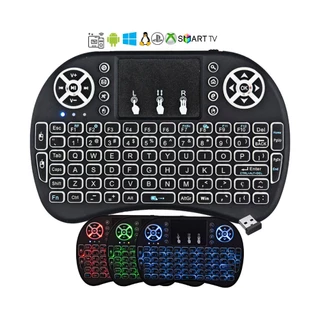 Mini Teclado sem Fio Controle Touchpad Led Iluminado Wireless SmartTv Tv Box Console Pc