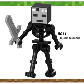 Lego Minecraft Wither Skeleton Minifigure with Sword