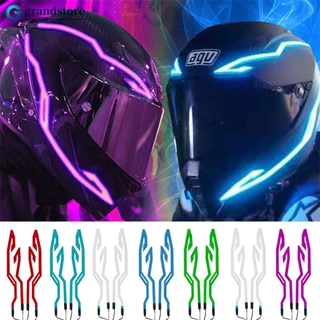 GRANDSTORE 4 Luzes De Advertência Intermitentes À Prova D'água Fita Adesiva De Luz Fria LED Kit De Passeio Noturno Para Capacete De Motocicleta I5J2