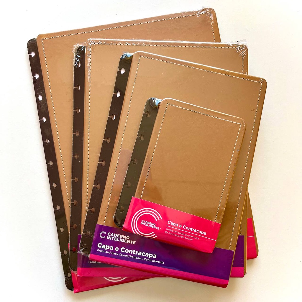 Capa e Contracapa Caramel para Caderno Inteligente | Tamanho Inteligine, A5, Médio ou Grande