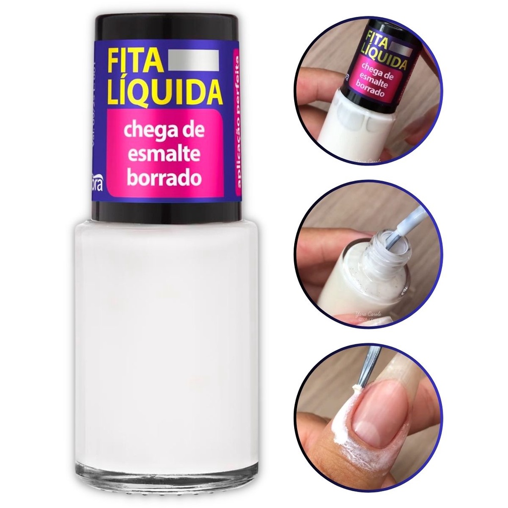 Fita Liquida Cora 9ml Nunca Mais Esmalte Borrado Shopee Brasil 2608