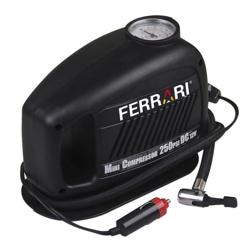 Mini Compressor De Ar Carro Turbo AIR 12V MCTA-12 Ferrari | Shopee Brasil