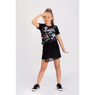 Conjunto Feminino Infantil Verão Wonderful Preto