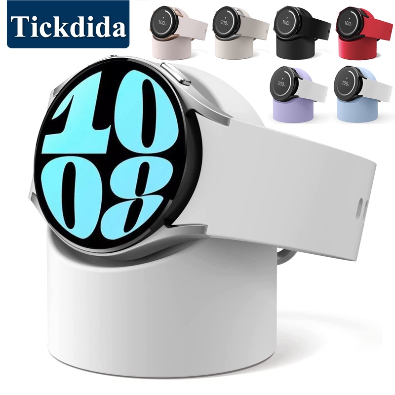 Suporte De Carregador De Silicone Para Relógio Samsung Galaxy 6 Classic 47mm 43mm Assento De Armazenamento 5 6 44mm