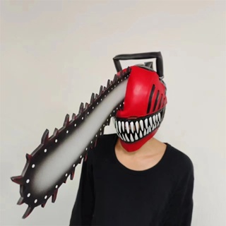 🎃estoque🎃 Capacete Homem Serra Elétrica Denji Traje Cosplay Máscara  Motosserra Braço Máscaras Assustadoras De Halloween