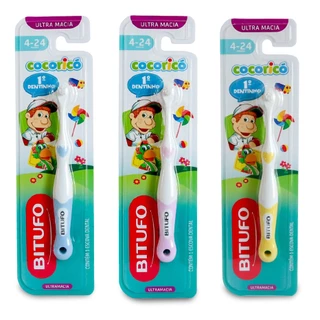 Escova De Dente Bitufo Cocoricó 1° Dentinho Ultramacia com 1 Unidade em Oferta na Shopee