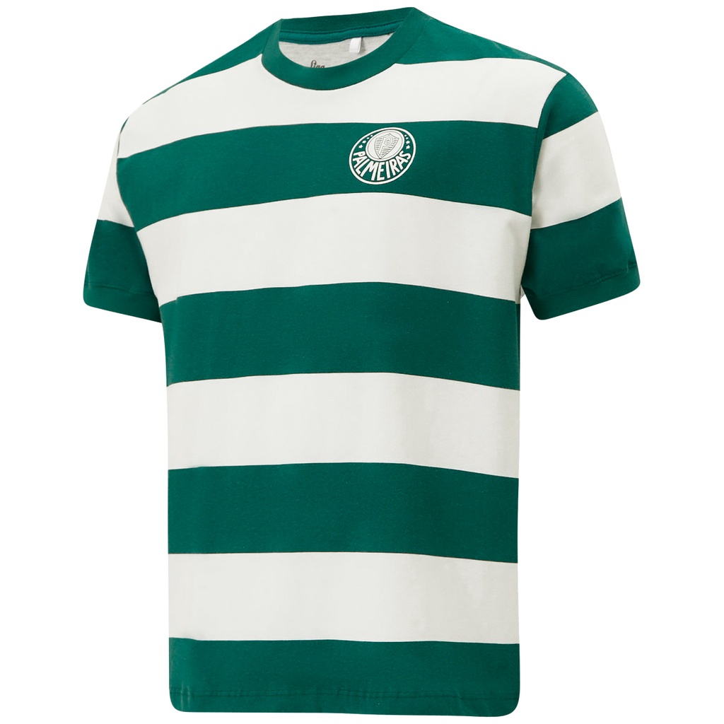 Camisa Palmeiras Retrô 1984 Goleiro Leão Listrada Masculina