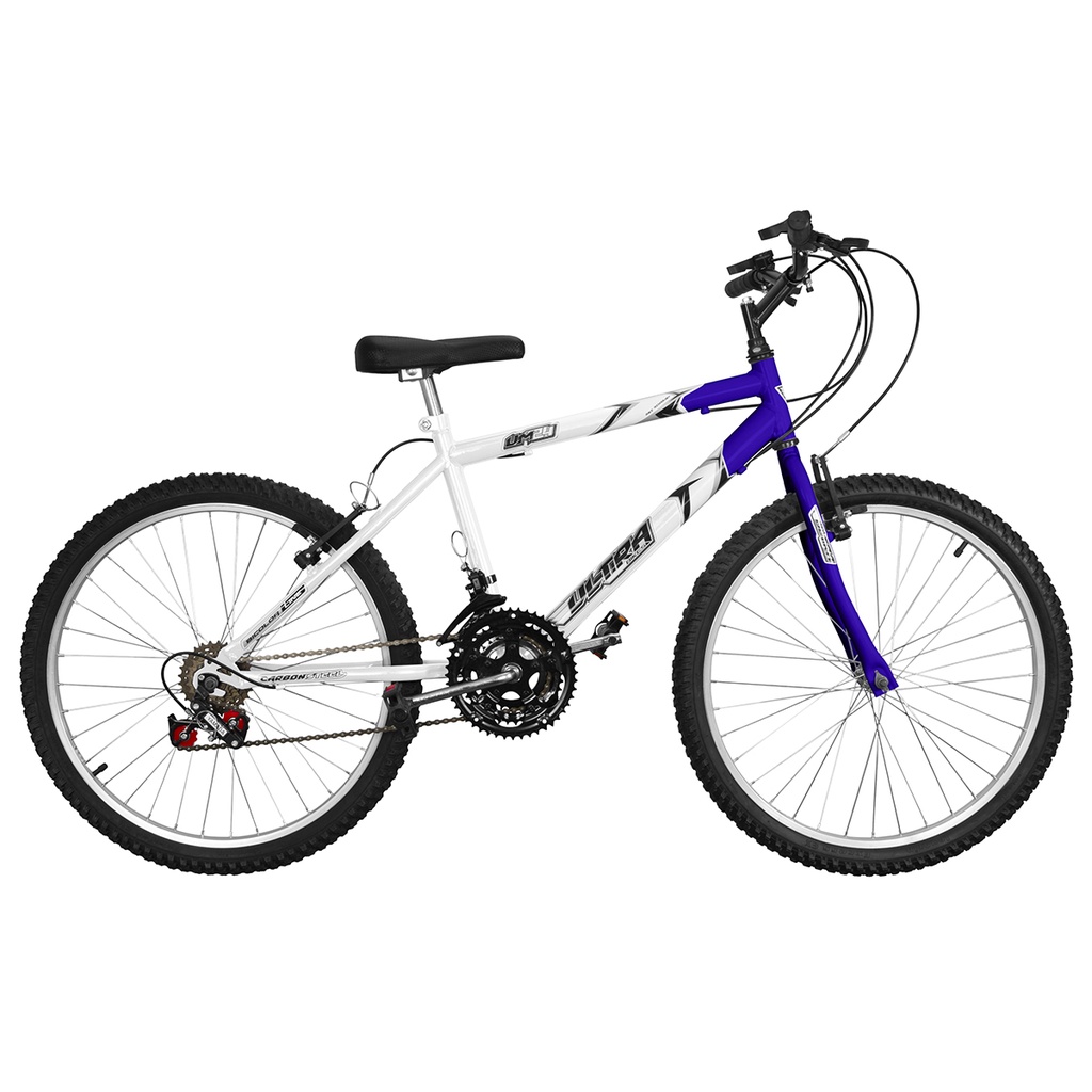 Bicicleta Ultra Bikes Aro 24 Com 18 Marchas Masculina Feminino Bicolor V-brake Com Todas As Cores Disponiveis a Pronta Entrega a Todo Brasil Entrega Rápida Bicicleta Barata Promocional 