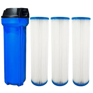 Filtro Caixa Dágua + 3 Plissado Lavavel Completo