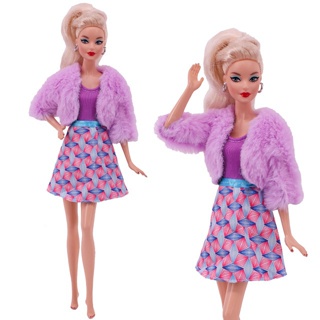 Bonecas barbie original final closet moda vestido saia roupas educação  brinquedos para meninas trajes terno boneca casa acessórios