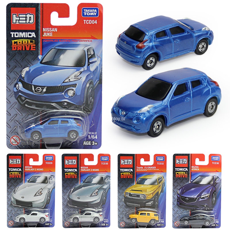 Takara Tomy Tomica Cool Drive Series Nissan Juke Honda Jazz Brio Toyota FJ Cruiser Subaru Mazda Diecast Modelo De Carro Brinquedos Infantis