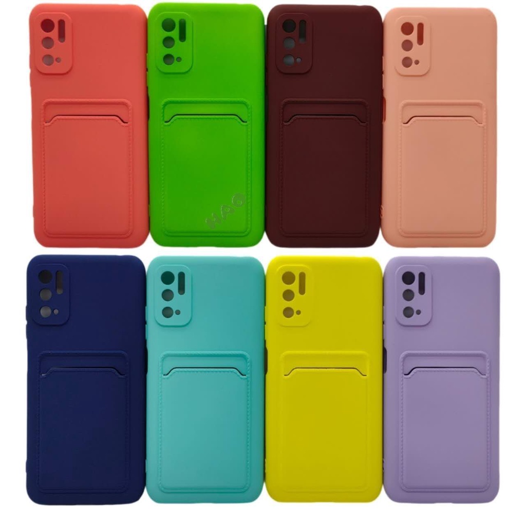 Capa Capinha de Celular Silicone Case Choque Com Slot Para Cartão Telefone Xiaomi Poco M3 Pro/Redmi Note 10 5G