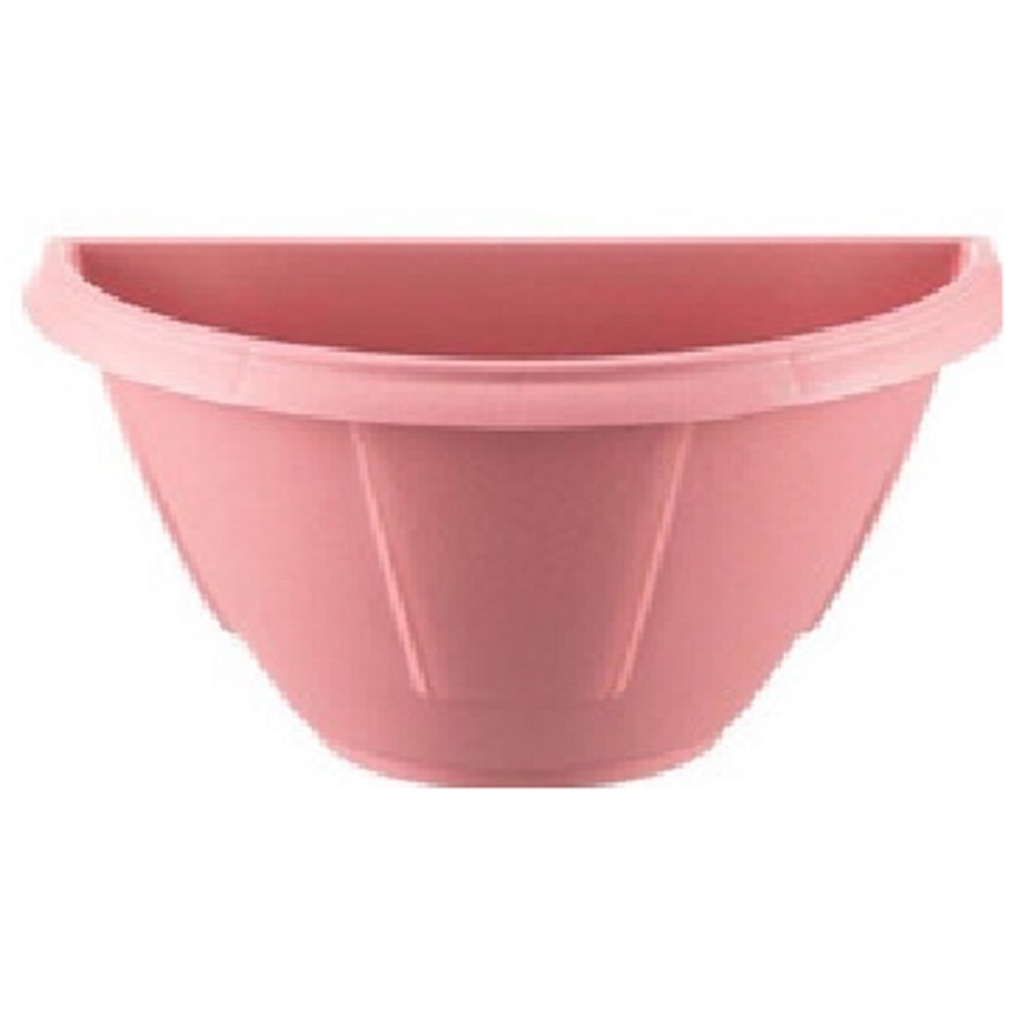 Vaso De Parede Rosa Meia Lua Arandela Pequeno Mudas Horta Vertical Flores Cactus Plástico 400ml