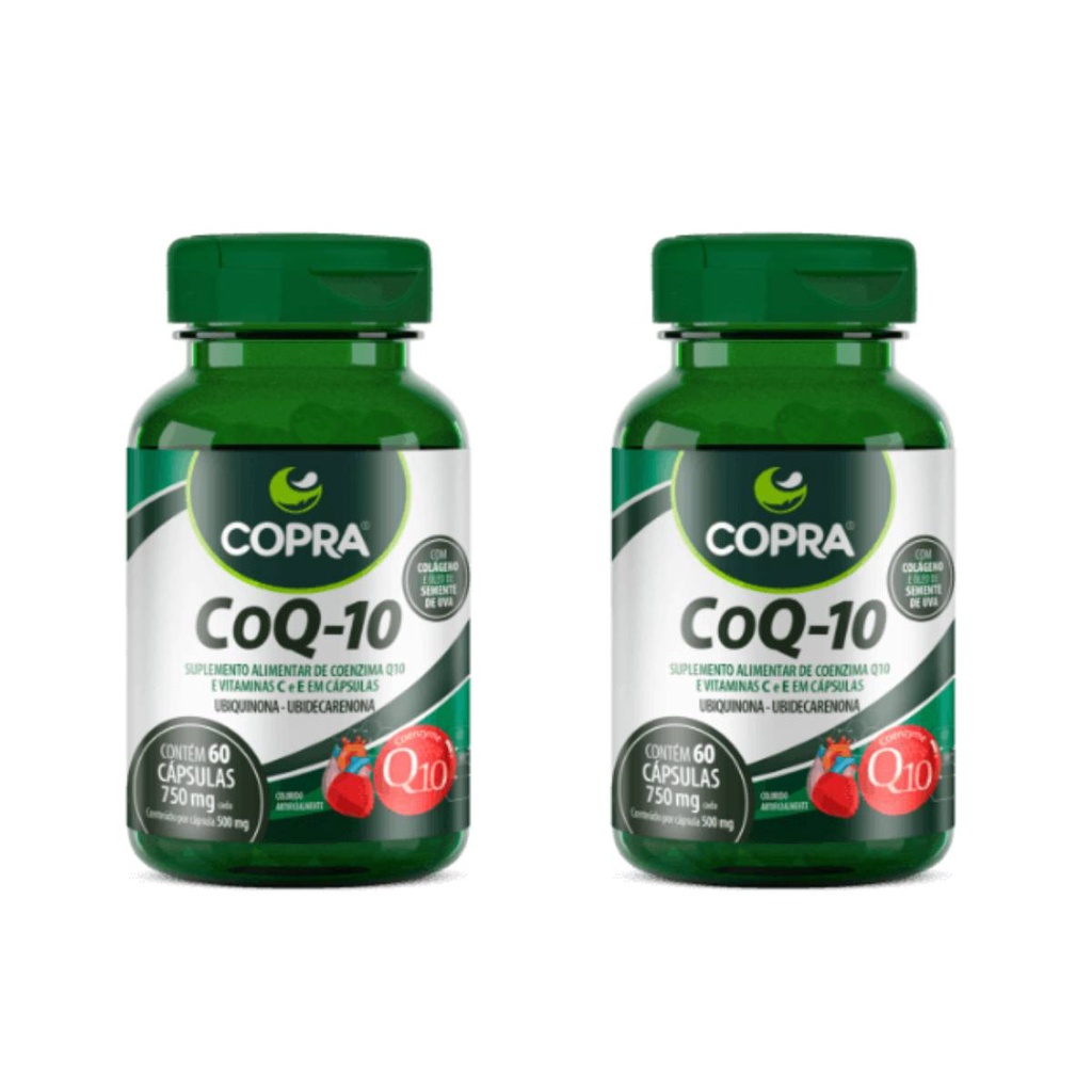 Kit 2 Copra Coenzima Q-10 60 Capsulas 750mg | Shopee Brasil