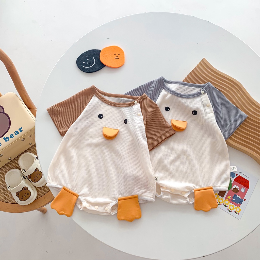 Roupa De Verão Baby Romper Pato Bebê Bonitinho 0-24 Meses