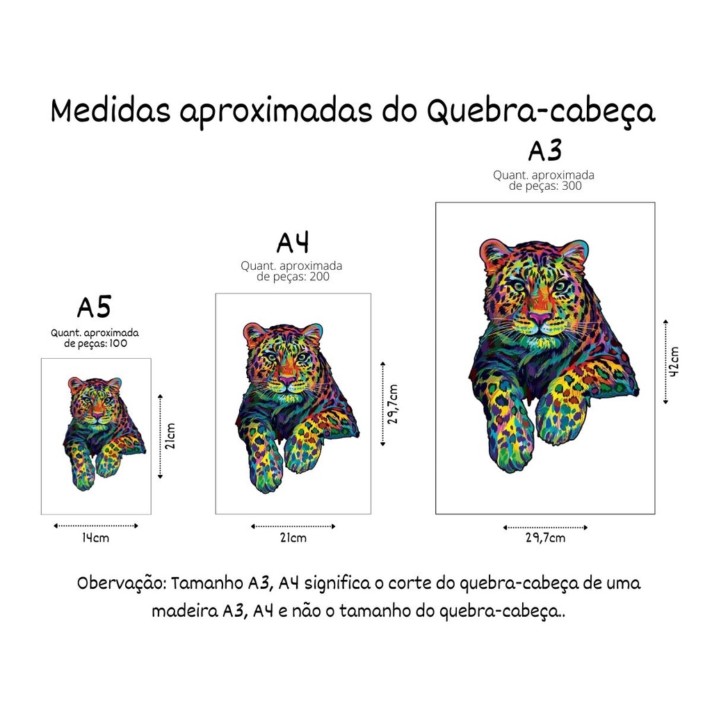 Quebra-Cabeça de Madeira 3D Cavalo Grande A3 - 300 peças