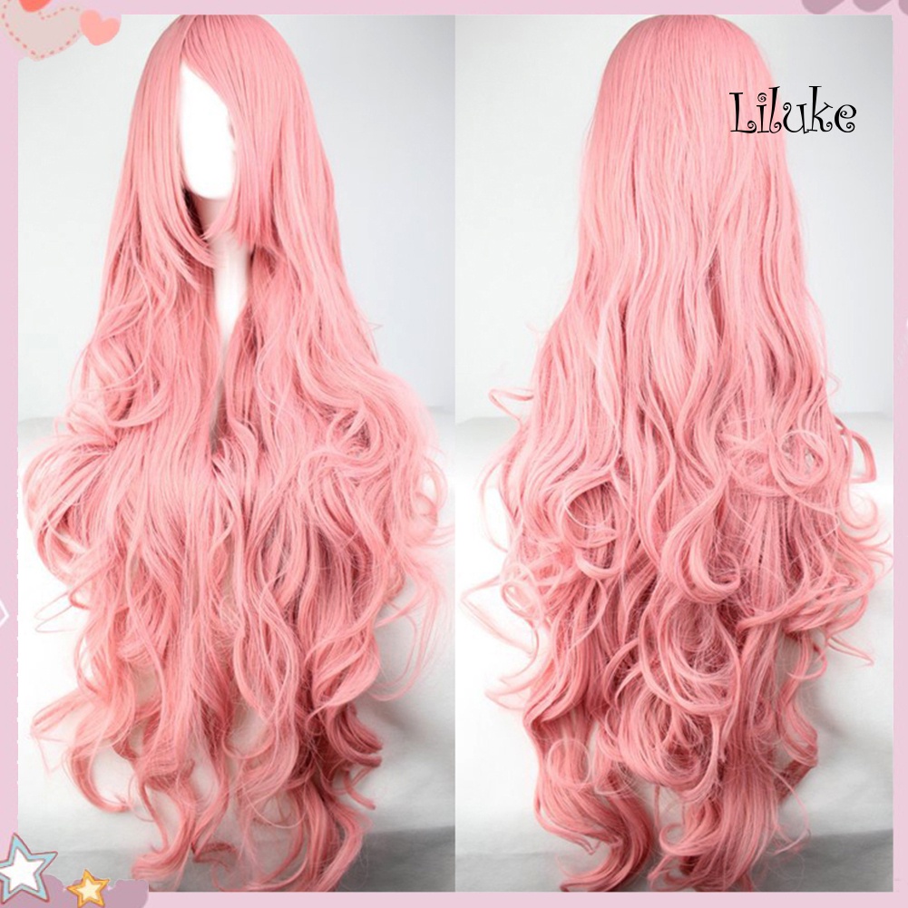 Pedaços de Cabelo Feminino, Cabelo Cacheado Preto Peruca Respirável Longa e  Fofa para Mulheres para Cosplay