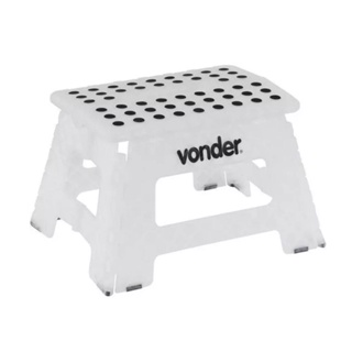 Banqueta Plastica Multiuso Dobravel Capacidade 150 Kg Vonder branca
