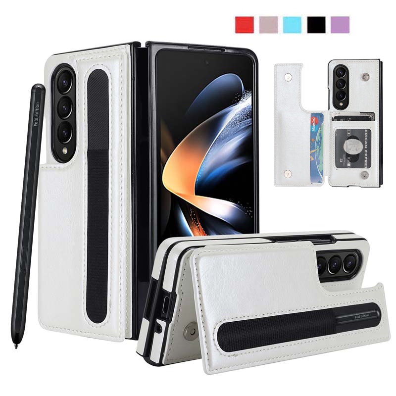 Para Samsung Galaxy Z Fold 5 2023 Estojo Carteira Com Slot S Pen , 4 2022 , 3 2021