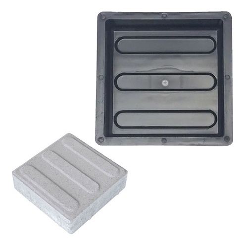 Forma Para Piso Tátil Direcional De Concreto 25x25x2,5- 2 Un