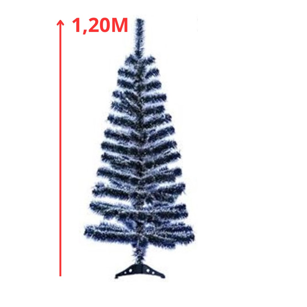 Arvore Natal 120cm 120 Galhos Neve Nevada Decoração Pinheiro