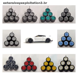 Hotwheels EE 4pcs/set 1 : 64 Rodas De Escala Para Quentes Pneus De Borracha Modelo Carro Peças Modificadas .