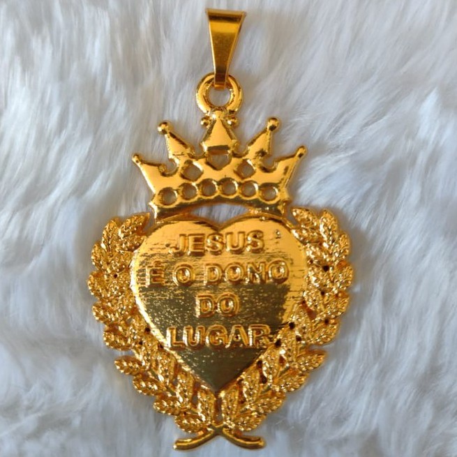 Pingente Jesus é o Dono Do Lugar Banhado à Ouro 18K | Shopee Brasil