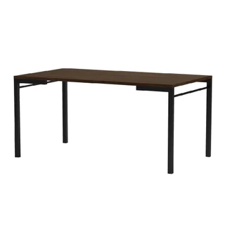 Mesa de Jantar Tampo Legno e Tubo Preto Carraro