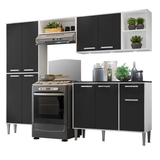 Cozinha Compacta c/ 3 Leds 4 pçs Xangai Multimóveis V3415