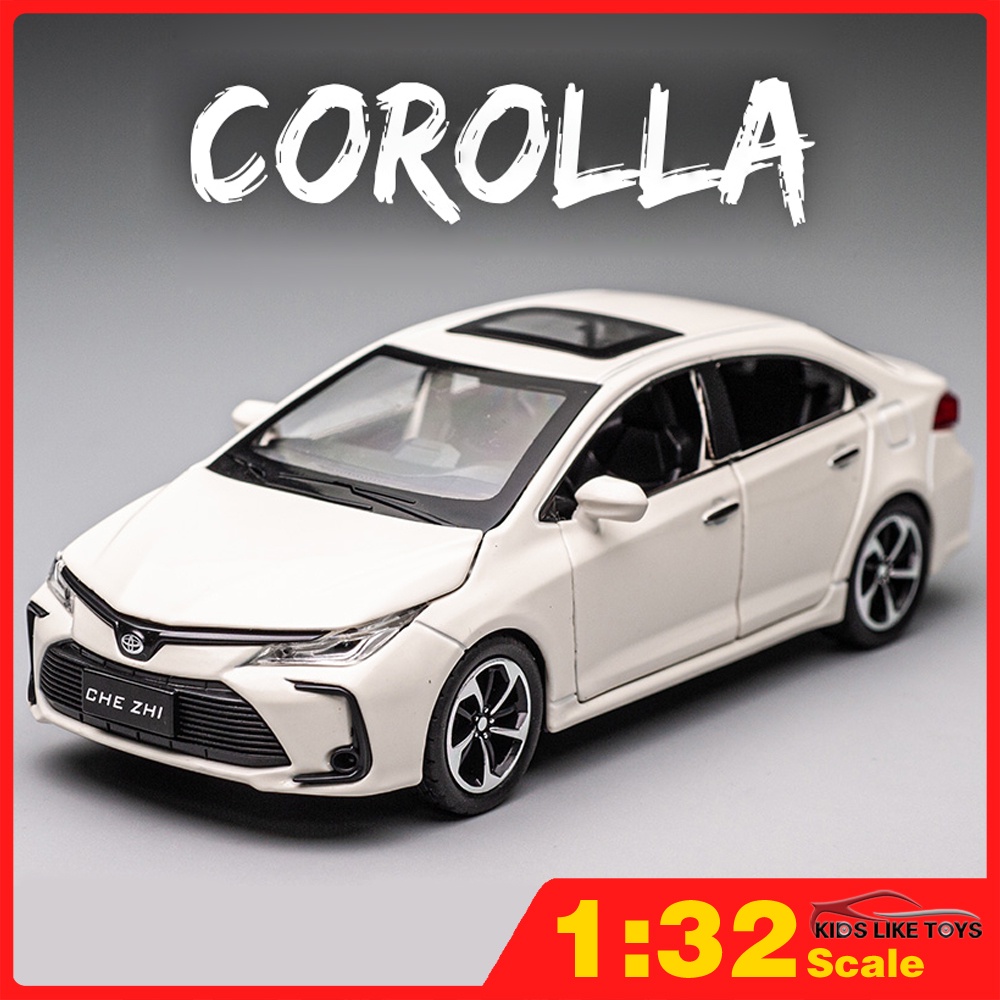 KLT 1 : 32 Toyota Corolla Metal Diecast Carro De Brinquedo Modelo Caminhões Para Crianças Coleção De Hobbies De Veículos Brinquedos