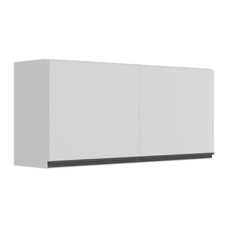 Armário Aéreo Cozinha 120 cm 2 Portas Veneza Multimóveis MP3682.964 Branco/Preto