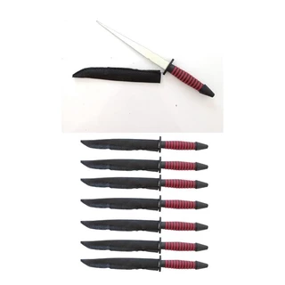 Kit 7 Punhais Assentamento Exu Pomba Gira 20cm Sem Funcao de Corte C/ Bainha Umbanda Candomble