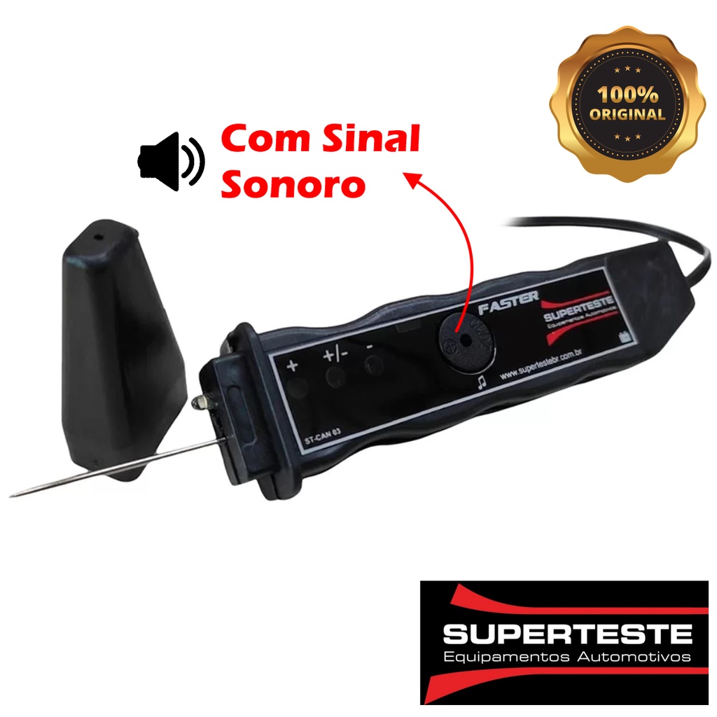 Caneta Teste Polaridade C/ Sinal Sonoro 12v E 24v Superteste